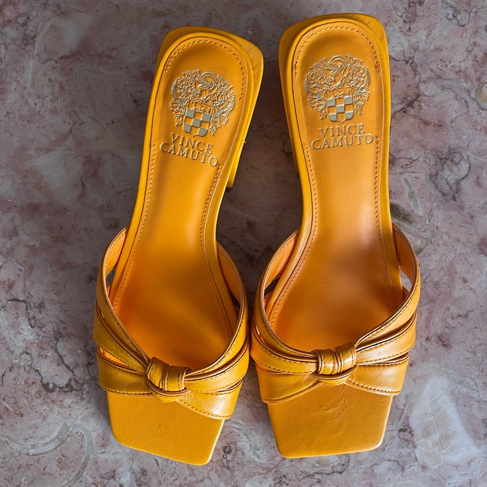 Vince Camuto Women's Bright Orange Knot Sandals
